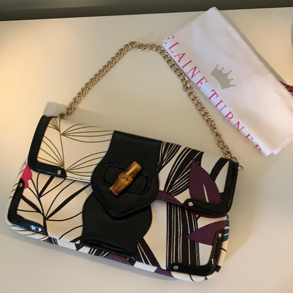 New Elaine Turner clutch with chain strap